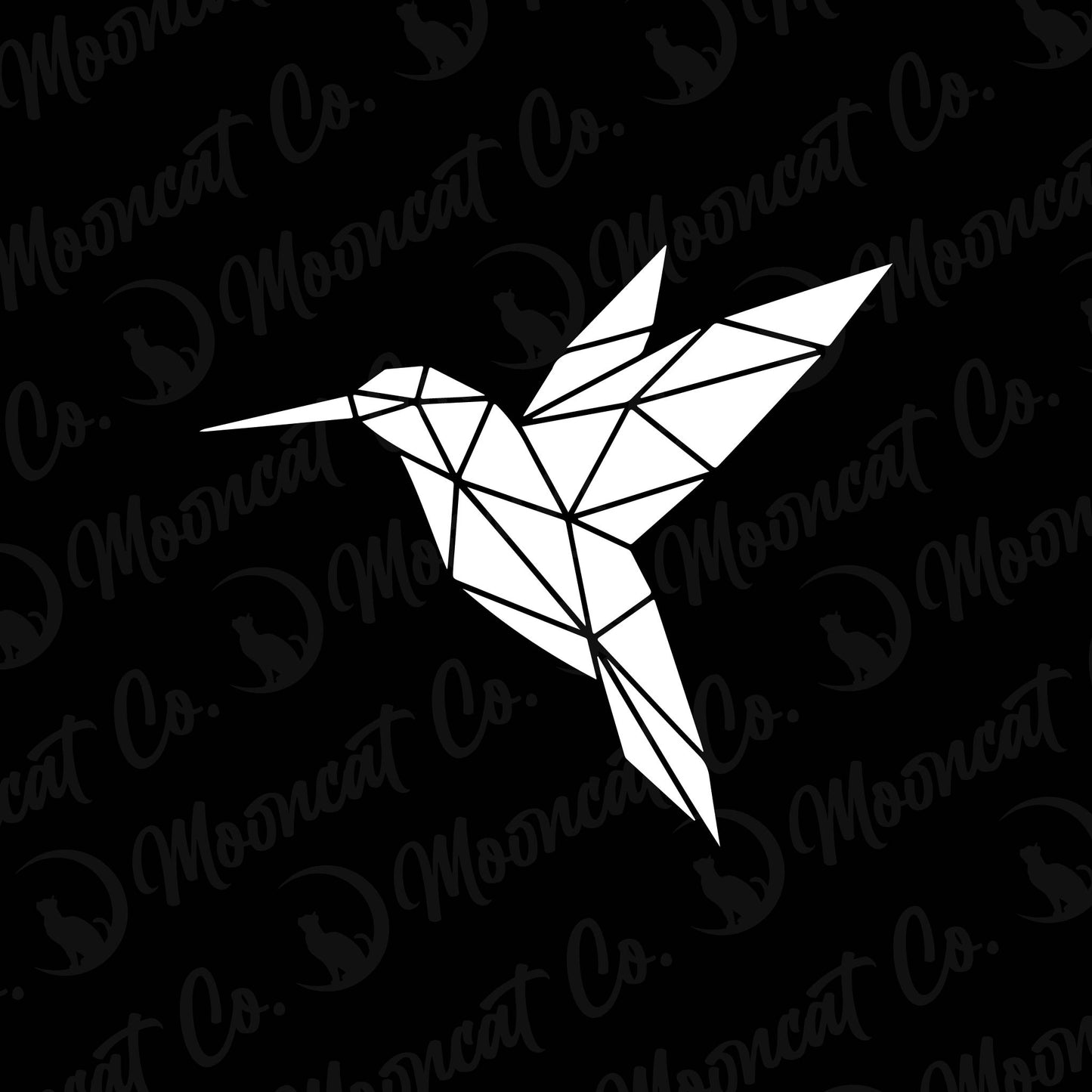 Geometric Hummingbird Vinyl Decal
