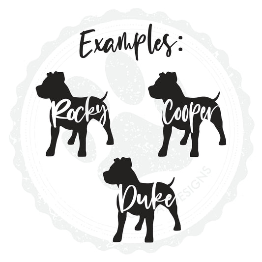 Pit Bull Custom Name Vinyl Decal