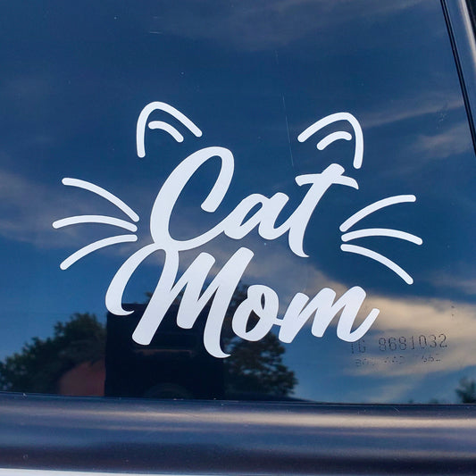Cat Mom Vinyl Decal
