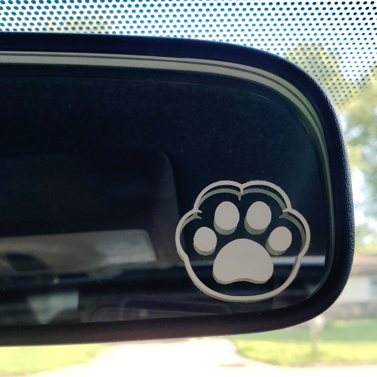 Cat Paw Rear View Mirror Vinyl Decal