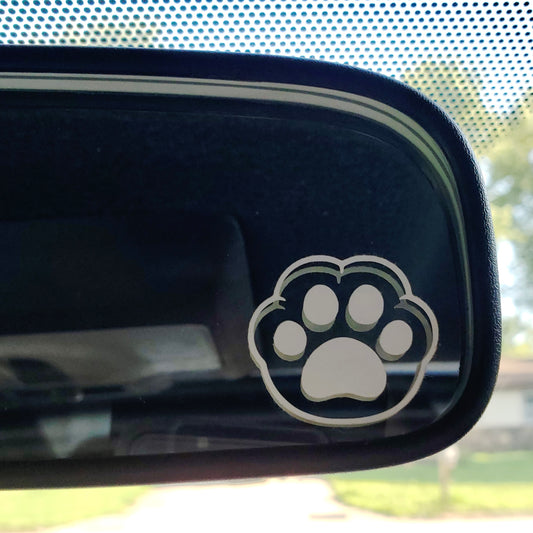 Cat Paw Rear View Mirror Vinyl Decal