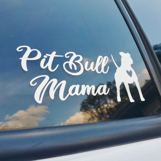 Pit Bull Mama Vinyl Decal