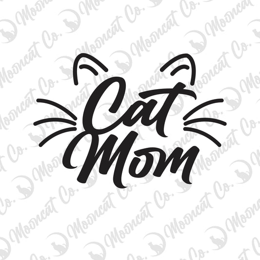 Cat Mom Vinyl Decal