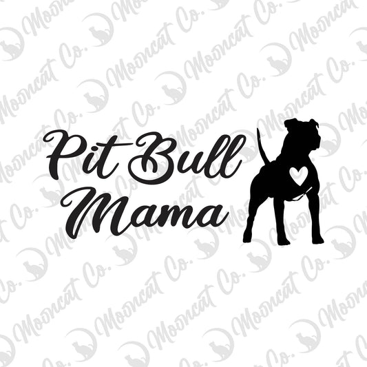 Pit Bull Mama Vinyl Decal