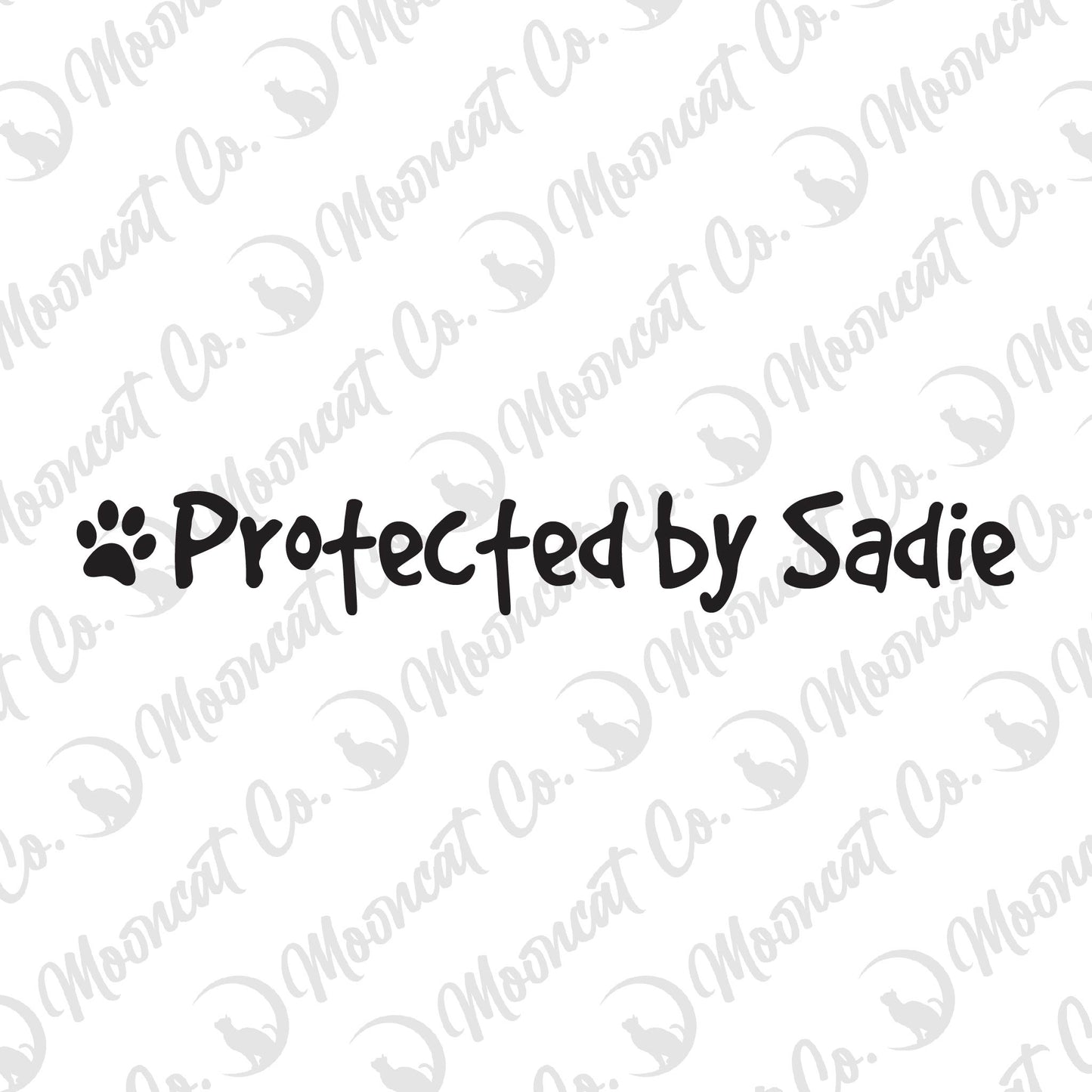 Protected By [Dog’s Name] Custom Vinyl Decal